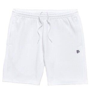 NWT FLINT PARK MEN'S COURT SHORT WHITE SZ XL COTTON BLEND 7"INSEAM.